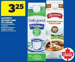 Real Canadian Superstore Lactantia or dairyland 10% cream offer