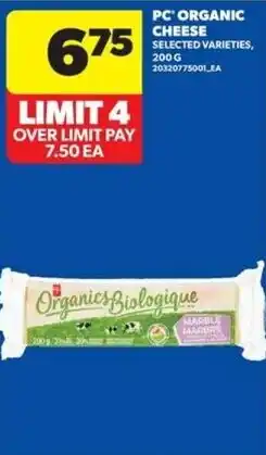Real Canadian Superstore Pc organic cheese offer