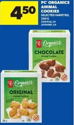 Real Canadian Superstore Pc organics animal cookies offer