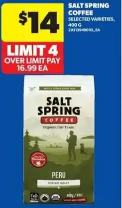 Real Canadian Superstore Salt spring coffee offer