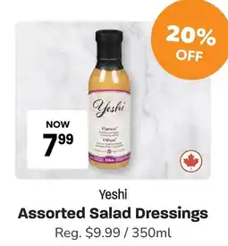 Blush Lane Organics Yeshi Assorted Salad Dressings offer