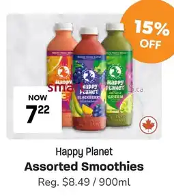 Blush Lane Organics Happy Planet Assorted Smoothies offer