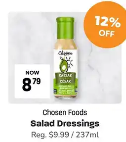 Blush Lane Organics Chosen Foods Salad Dressings offer