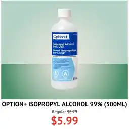 Guardian Pharmacy Option+ isopropyl alcohol 99% offer