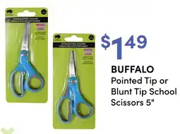 Value Drug Mart Buffalo Pointed Tip or Blunt Tip School Scissors 5'' offer