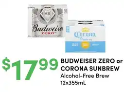 Value Drug Mart Budweiser Zero or Corona Sunbrew offer