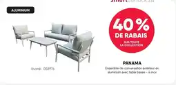 Meubles RD Panama Ensemble de conversation extérieur en aluminium avec table basse offer
