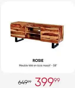 Meubles RD Rosie Meuble télé en bois massif offer