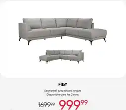 Meubles RD Fiby Sectionnel avec chaise longue Disponible dans les 2 sens offer