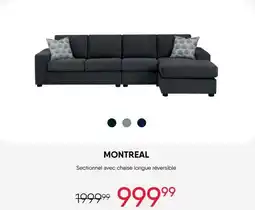 Meubles RD Montreal Sectionnel avec chaise longue réversible offer