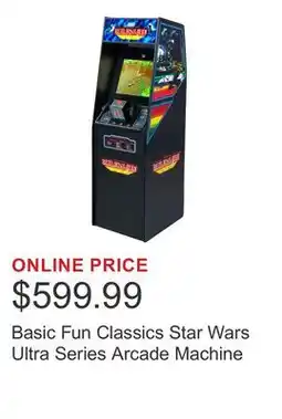 Costco Basic Fun Classics Star Wars Ultra Series Arcade Machine offer