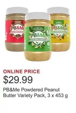 Costco PB&Me Powdered Peanut Butter Variety Pack offer