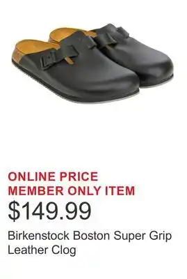 Costco Birkenstock Boston Super Grip Leather Clog offer