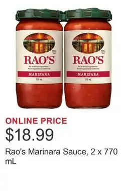 Costco Rao's Marinara Sauce offer