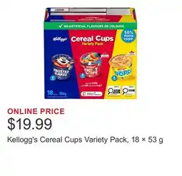 Costco Kellogg's Cereal Cups Variety Pack, 18 × offer