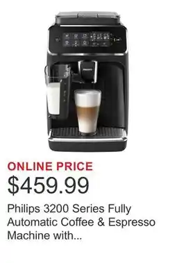 Costco Philips 3200 Series Fully Automatic Coffee & Espresso Machine with LatteGo offer