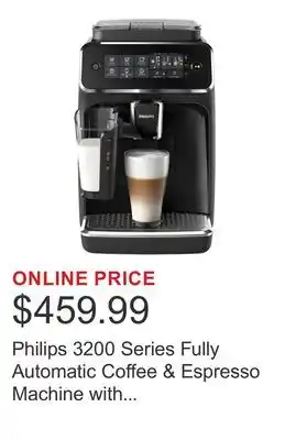 Costco Philips 3200 Series Fully Automatic Coffee & Espresso Machine with LatteGo offer