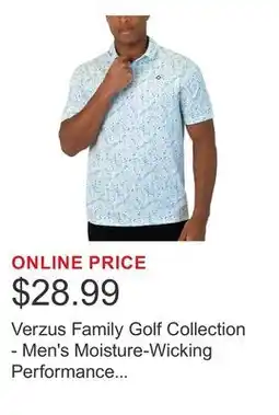 Costco Verzus Family Golf Collection - Men's Moisture-Wicking Performance Shirt offer