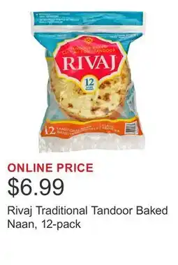 Costco Rivaj Traditional Tandoor Baked Naan, 12-pack offer