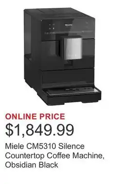 Costco Miele CM5310 Silence Countertop Coffee Machine, Obsidian Black offer