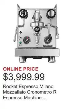 Costco Rocket Espresso Milano Mozzafiato Cronometro R Espresso Machine, Chrome offer