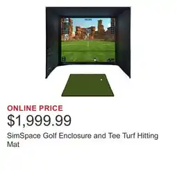 Costco SimSpace Golf Enclosure and Tee Turf Hitting Mat offer