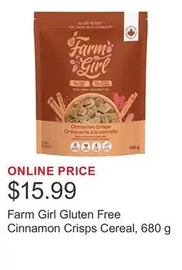 Costco Farm Girl Gluten Free Cinnamon Crisps Cereal offer