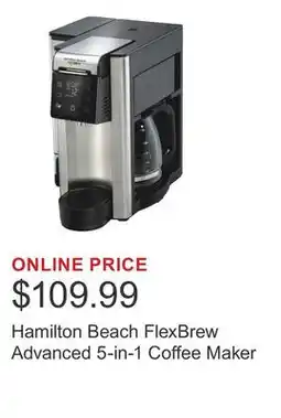 Costco Hamilton Beach FlexBrew Advanced 5-in-1 Coffee Maker offer