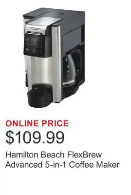 Costco Hamilton Beach FlexBrew Advanced 5-in-1 Coffee Maker offer