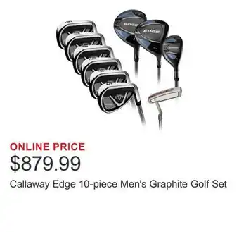 Costco Callaway Edge 10-piece Men's Graphite Golf Set offer