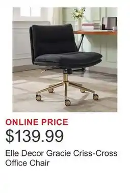 Costco Elle Decor Gracie Criss-Cross Office Chair offer