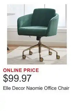 Costco Elle Decor Naomie Office Chair offer