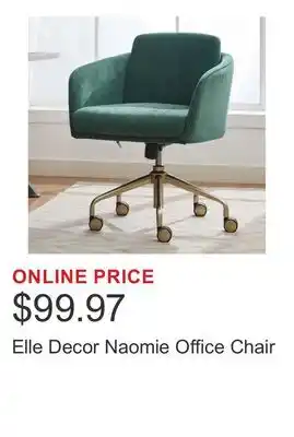 Costco Elle Decor Naomie Office Chair offer