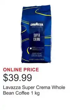 Costco Lavazza Super Crema Whole Bean Coffee offer