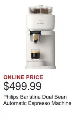 Costco Philips Baristina Dual Bean Automatic Espresso Machine offer