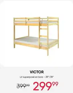 Meubles RD Victor Lit superposé en bois offer