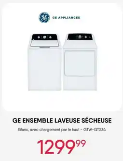 Meubles RD Ge ensemble laveuse sécheuse GTW-GTX34 offer