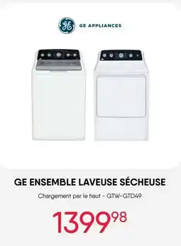 Meubles RD Ge ensemble laveuse sécheuse GTW-GTD49 offer