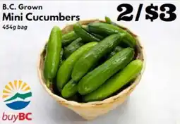 Discovery Foods B.C. Grown Mini Cucumbers offer