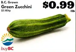 Discovery Foods B.C. Grown Green Zucchini offer