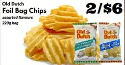Discovery Foods Old Dutch Foil Bag Chips offer