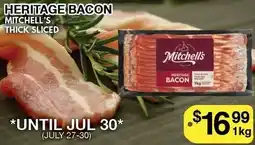 Lococo's Heritage bacon mitchell's thick sliced offer