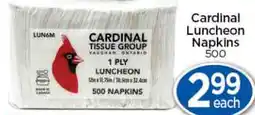 Lady York Cardinal Luncheon Napkins offer
