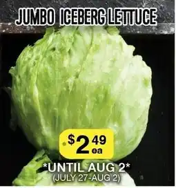 Lococo's Jumbo iceberg lettuce offer