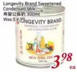 Foody Mart Longevity Brand Sweetened Condensed Milk offer