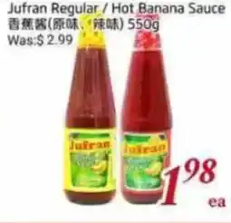 Foody Mart Jufran Regular/Hot Banana Sauce offer