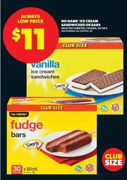 Real Canadian Superstore No name ice cream sandwiches or bars offer