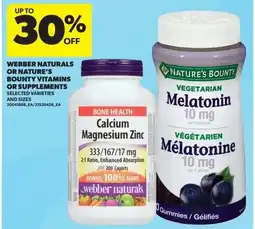Real Canadian Superstore Webber naturals or nature's bounty vitamins or supplements offer