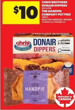 Real Canadian Superstore Chris brothers donair dippers or the handpie company pot pies offer