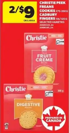 Real Canadian Superstore Christie peek freans cookies cadbury fingers offer